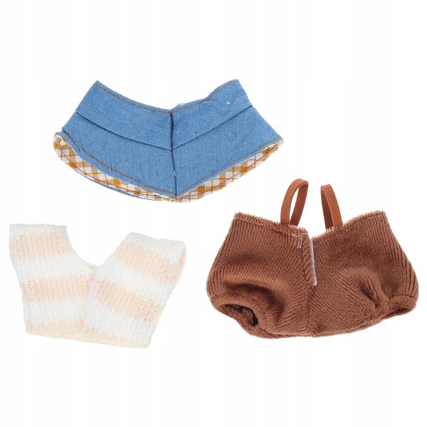 Set abbigliamento per bambole in tessuto, completo con cappello e pantaloni