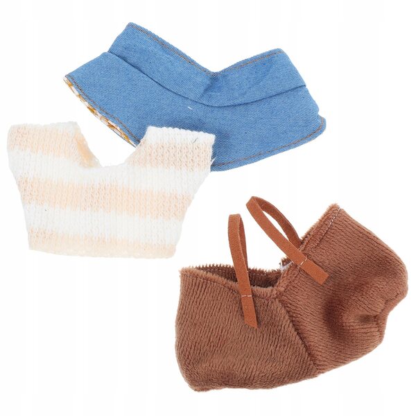 Set abbigliamento per bambole in tessuto, completo con cappello e pantaloni