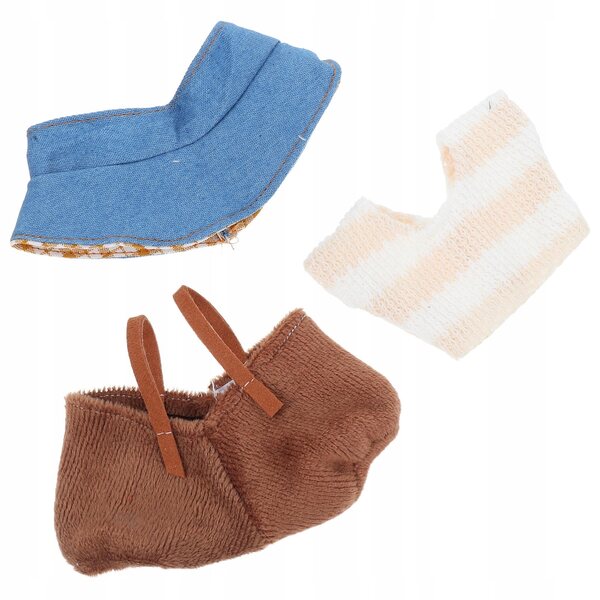 Set abbigliamento per bambole in tessuto, completo con cappello e pantaloni