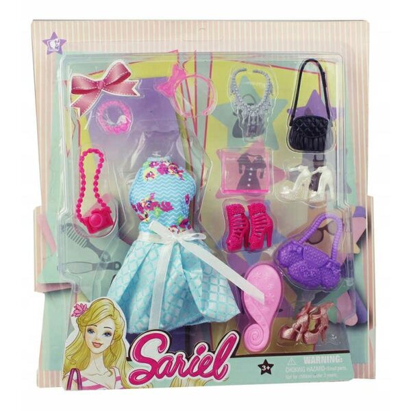 Gazelo-Puppenkleidung – 15-teiliges Set mit Kleidung und Accessoires