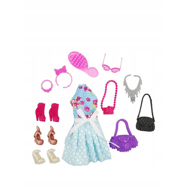 Gazelo-Puppenkleidung – 15-teiliges Set mit Kleidung und Accessoires