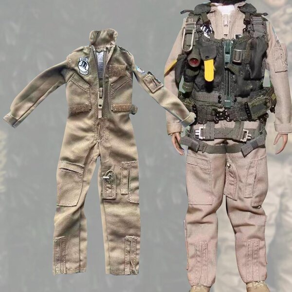 Uniforme Aviazione 1/6 per Action Figure Femminile - Abbigliamento Cosplay Elegante