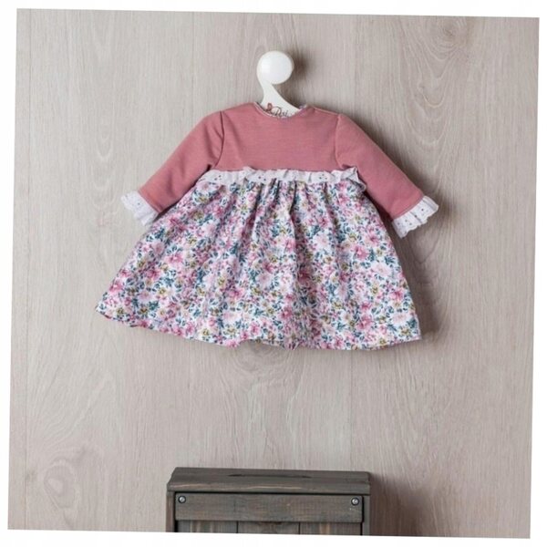 Elegante vestito rosa per bambola spagnola ASI Pepa 57 cm con dettagli floreali