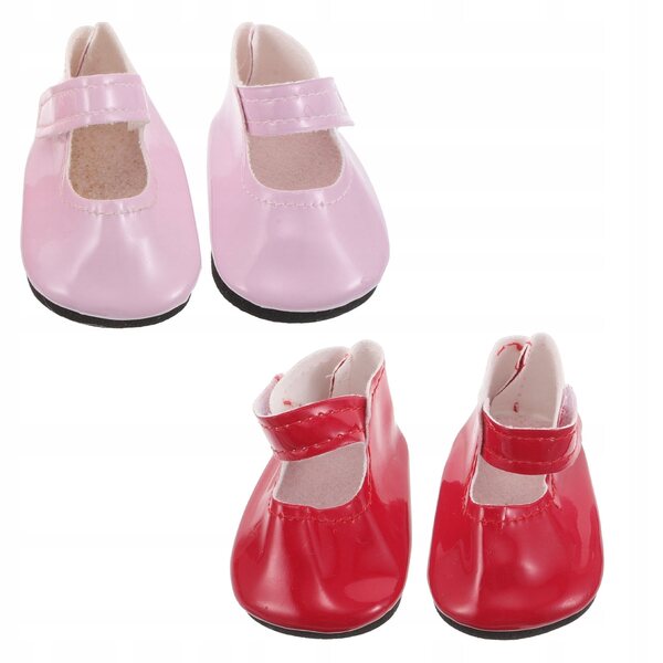 Mini Scarpe per Bambole in Pelle Sintetica, Set 4 Pezzi, Adatte a Bambole 18 pollici