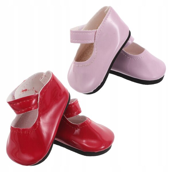 Mini Scarpe per Bambole in Pelle Sintetica, Set 4 Pezzi, Adatte a Bambole 18 pollici