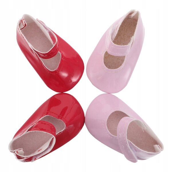 Mini Scarpe per Bambole in Pelle Sintetica, Set 4 Pezzi, Adatte a Bambole 18 pollici