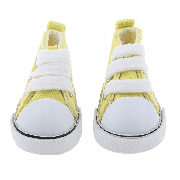 Gelbe Schnür-Canvas-Schuhe für 1/6 große BJD-Puppen aus strapazierfähigem Stoff