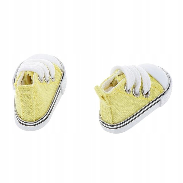 Gelbe Schnür-Canvas-Schuhe für 1/6 große BJD-Puppen aus strapazierfähigem Stoff