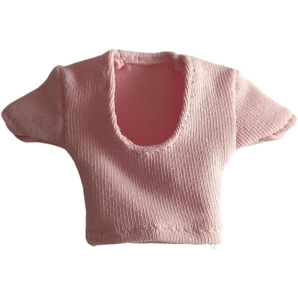 Vestito Rosa 1/12 Scala per Bambole Femminili 6 Pollici - Abbigliamento Morbido e Durevole