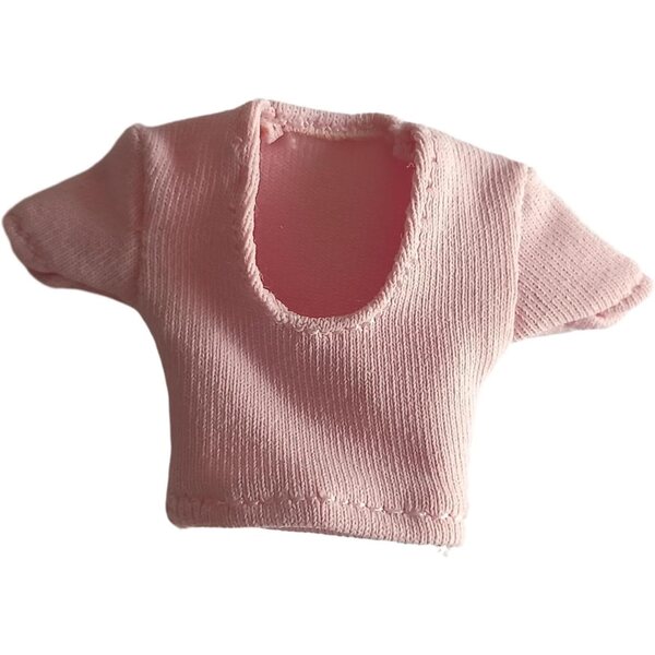 Vestito Rosa 1/12 Scala per Bambole Femminili 6 Pollici - Abbigliamento Morbido e Durevole