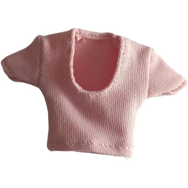 Vestito Rosa 1/12 Scala per Bambole Femminili 6 Pollici - Abbigliamento Morbido e Durevole