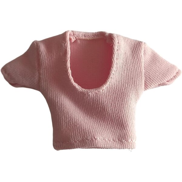 Vestito Rosa 1/12 Scala per Bambole Femminili 6 Pollici - Abbigliamento Morbido e Durevole