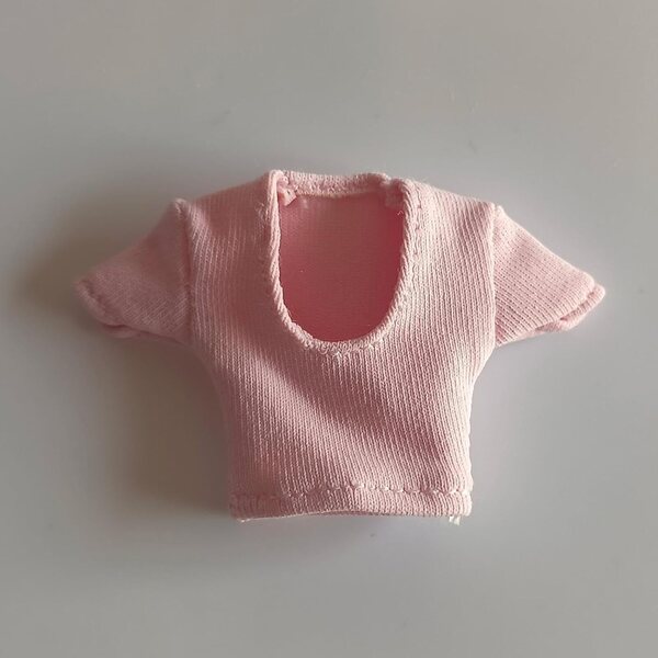 Vestito Rosa 1/12 Scala per Bambole Femminili 6 Pollici - Abbigliamento Morbido e Durevole
