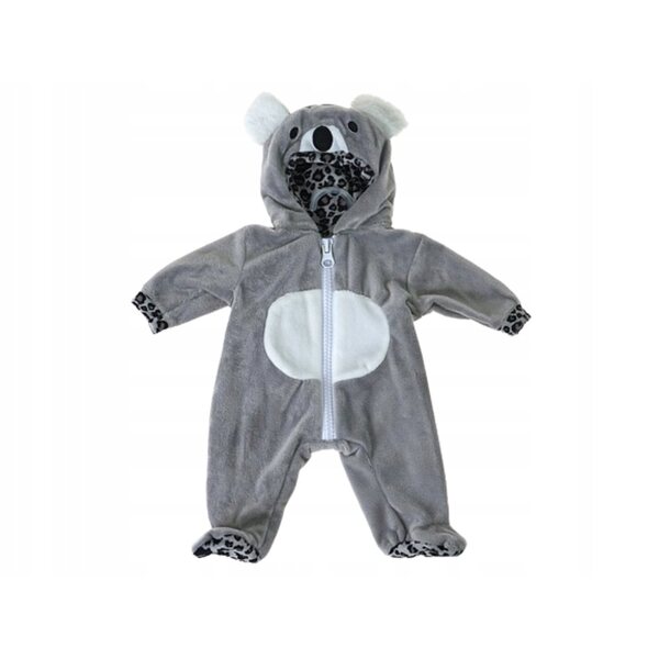 Pajacyk z kapturem per bambola 35-45 cm, abbigliamento realistico e lavabile