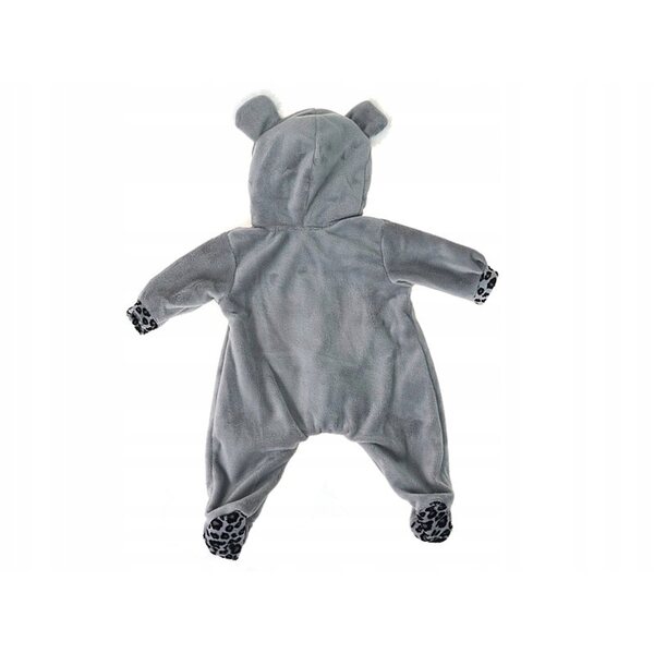 Pajacyk z kapturem per bambola 35-45 cm, abbigliamento realistico e lavabile
