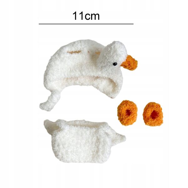 Costume morbido per bambole da 17 cm con cappello e scarpe, facile da indossare