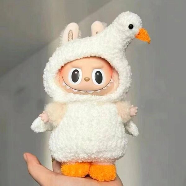 Costume morbido per bambole da 17 cm con cappello e scarpe, facile da indossare