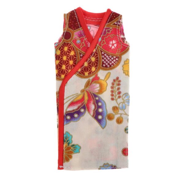Mehrfarbiges Kimono-Kleid für 1/6 Puppen – komplettes Set mit Zubehör im Lieferumfang enthalten