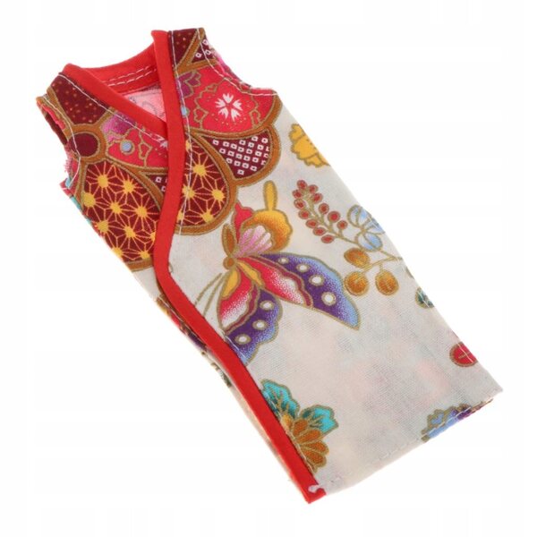 Mehrfarbiges Kimono-Kleid für 1/6 Puppen – komplettes Set mit Zubehör im Lieferumfang enthalten