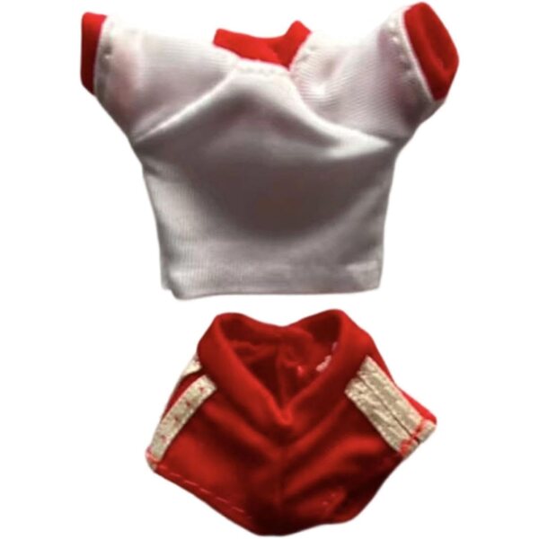 1/12 Bekleidungsset für 6" weibliche Actionfiguren - Modisches rotes Top und Shorts