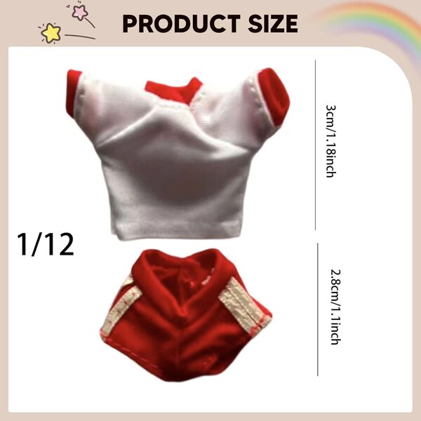 1/12 Bekleidungsset für 6" weibliche Actionfiguren - Modisches rotes Top und Shorts