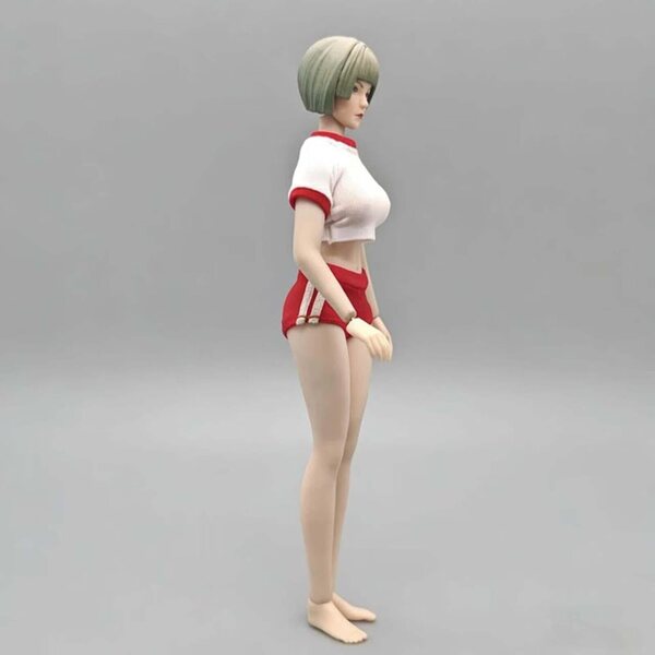 1/12 Bekleidungsset für 6" weibliche Actionfiguren - Modisches rotes Top und Shorts