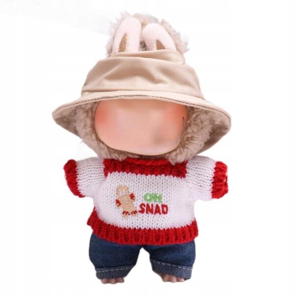 Handgefertigte Kleidung für 15–17 cm große Puppen: Pullover und Jeans