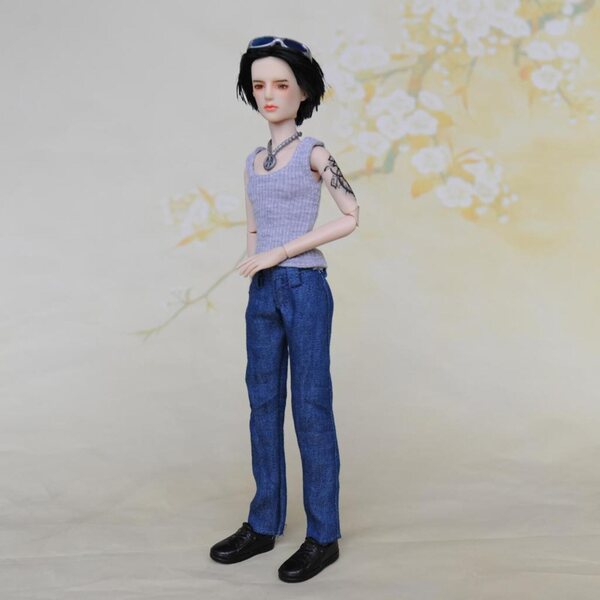 1/6 Hellblaue lange Hose für männliche Puppen-DIY-Kleidung