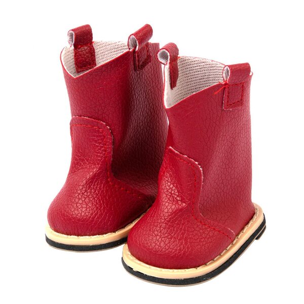 Scarpe rosse alte per bambole da 18 pollici, moda e qualità artigianale