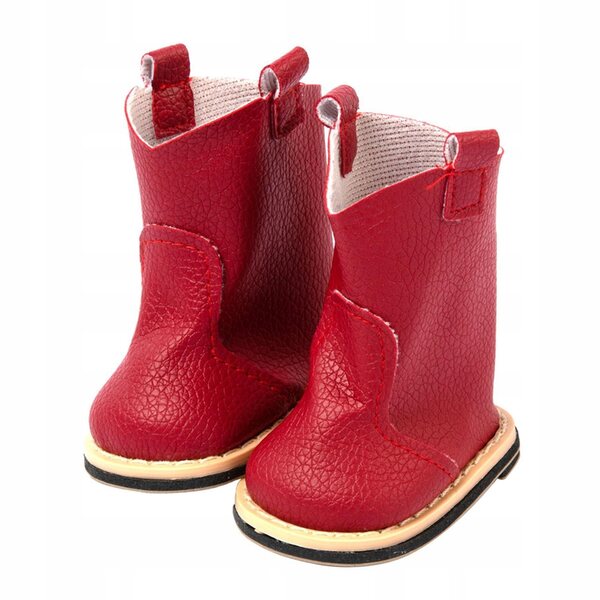 Scarpe rosse alte per bambole da 18 pollici, moda e qualità artigianale