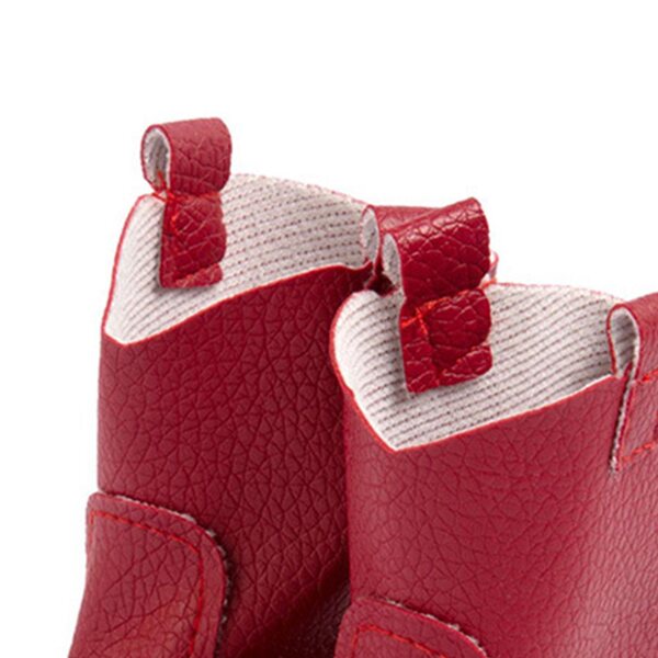 Scarpe rosse alte per bambole da 18 pollici, moda e qualità artigianale