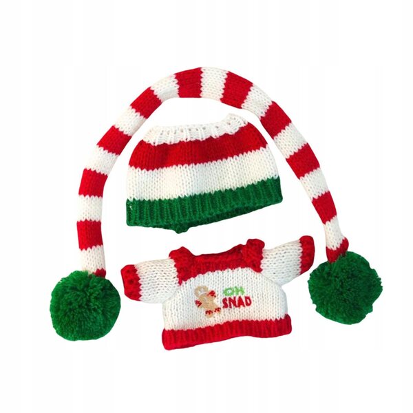 Plüschkleidung für Mütze, Pullover, Schal, Cosplay-Puppen, 15–17 cm
