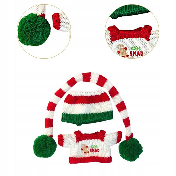 Plüschkleidung für Mütze, Pullover, Schal, Cosplay-Puppen, 15–17 cm