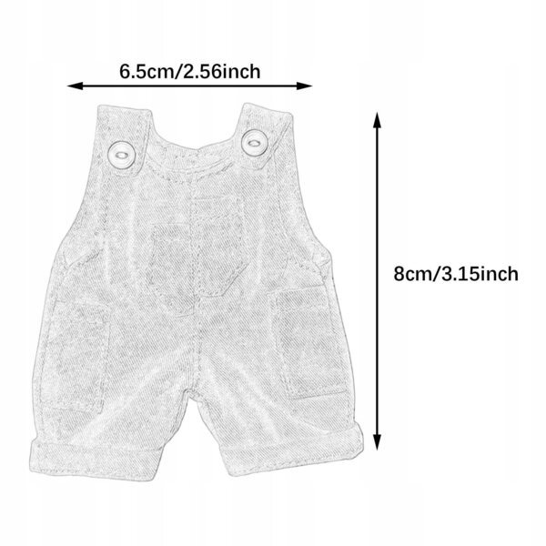 Kombinezon morbido verde per bambole da 10 a 15 cm, accessorio moda per bambine