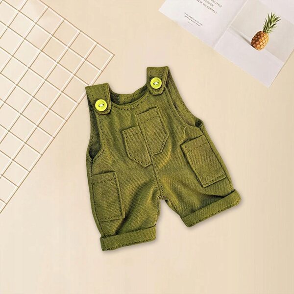 Kombinezon morbido verde per bambole da 10 a 15 cm, accessorio moda per bambine