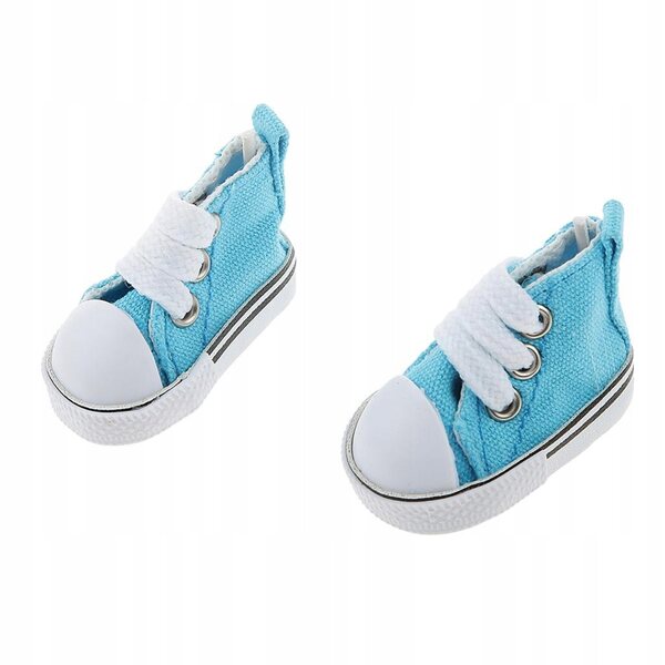 Scarpe in tela con lacci alte per bambole BJD 1/6 colore blu