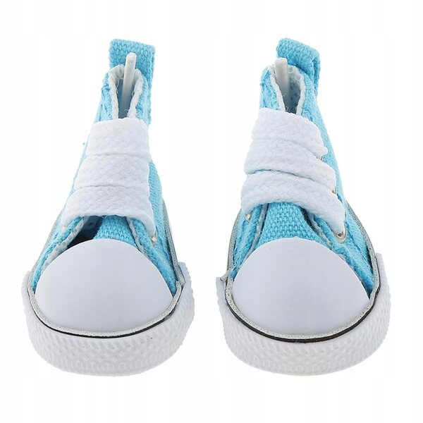 Scarpe in tela con lacci alte per bambole BJD 1/6 colore blu