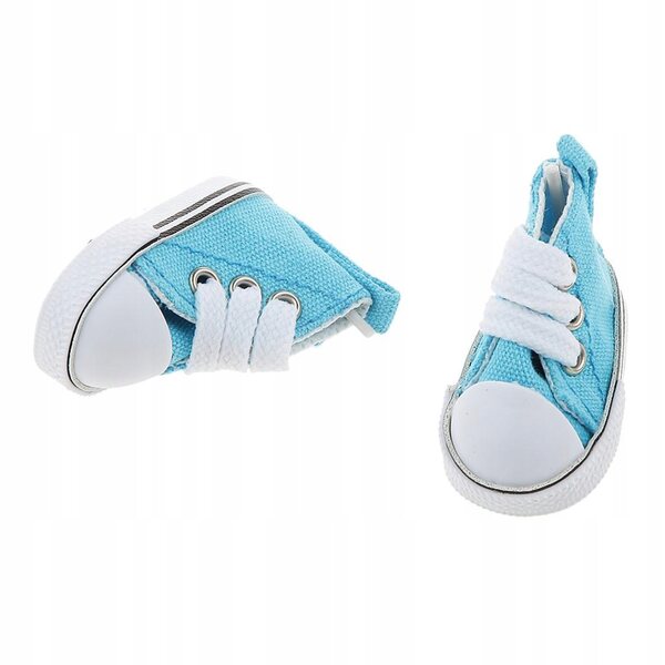 Scarpe in tela con lacci alte per bambole BJD 1/6 colore blu