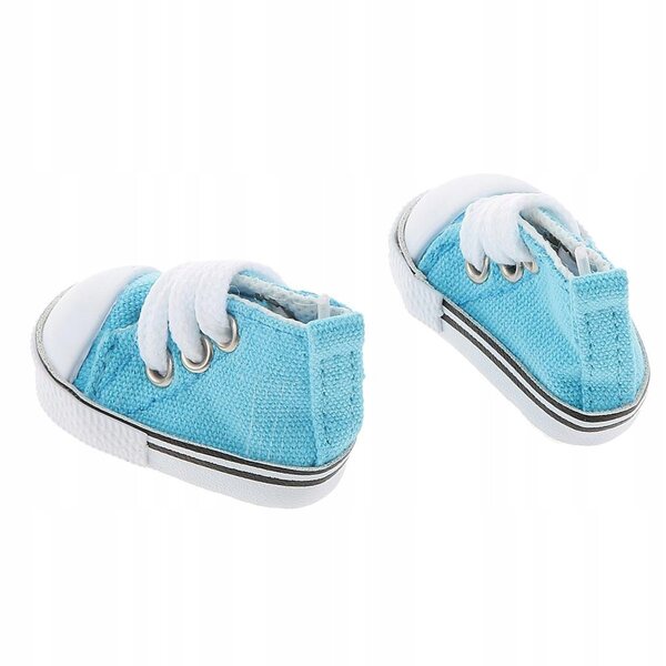 Scarpe in tela con lacci alte per bambole BJD 1/6 colore blu
