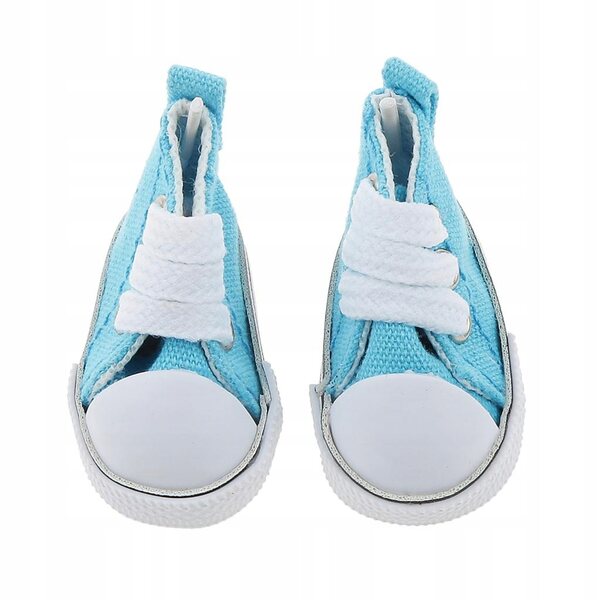 Scarpe in tela con lacci alte per bambole BJD 1/6 colore blu
