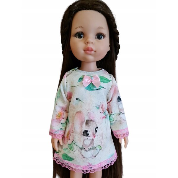 Kleid für Paola Reina 32 cm Puppe mit Mäuseaufdruck und dekorativer Spitze