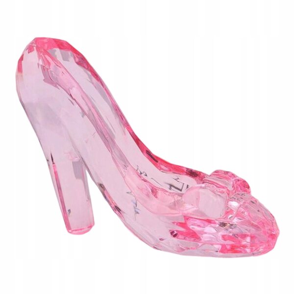 Princess High Heels Moda Mini Scarpe Rosa in Acrilico per Decorazione Elegante