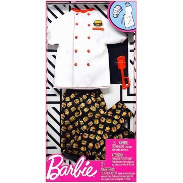 Barbie Ken Career Kitchen Kleidung für Kinder ab 3 Jahren aus CE-Stoff