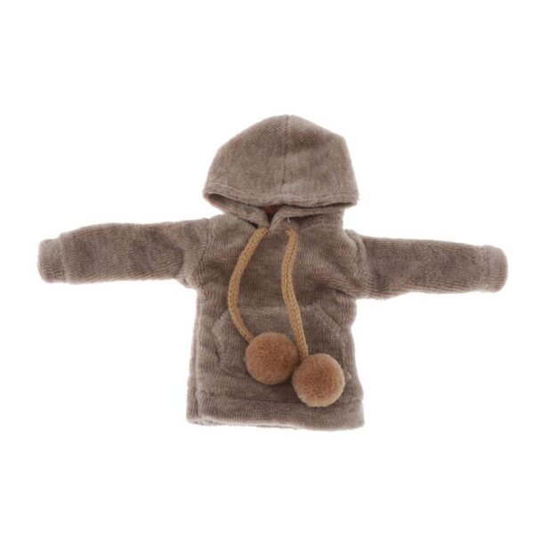 Braunes Sweatshirt für 12-Zoll-Puppen - handgefertigte Kleidung