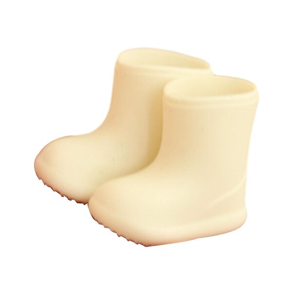 Scarpe Antipioggia per Bambole 1/12 BJD Ob11 in Silicone Bianco Impermeabile