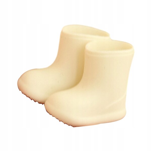 Scarpe Antipioggia per Bambole 1/12 BJD Ob11 in Silicone Bianco Impermeabile
