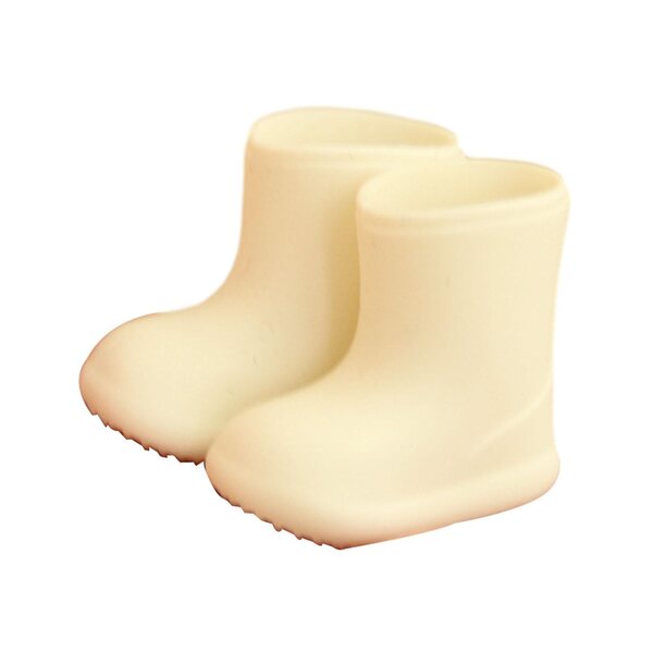 Scarpe Antipioggia per Bambole 1/12 BJD Ob11 in Silicone Bianco Impermeabile