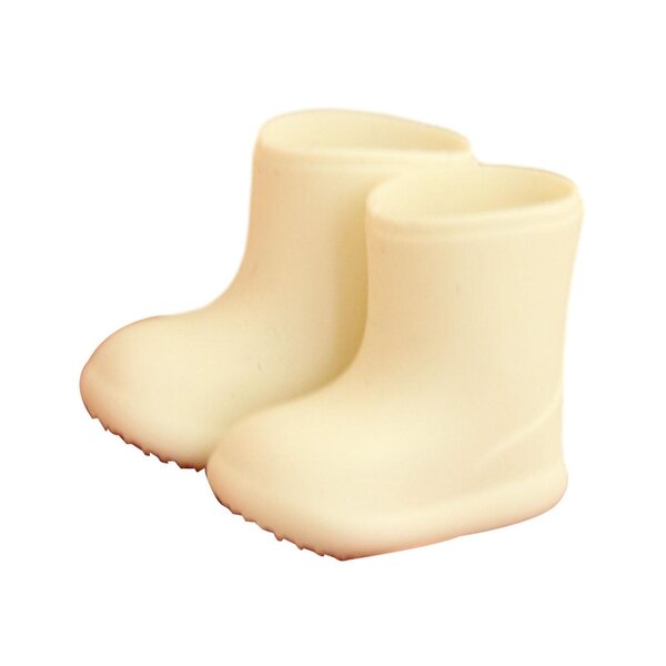 Scarpe Antipioggia per Bambole 1/12 BJD Ob11 in Silicone Bianco Impermeabile