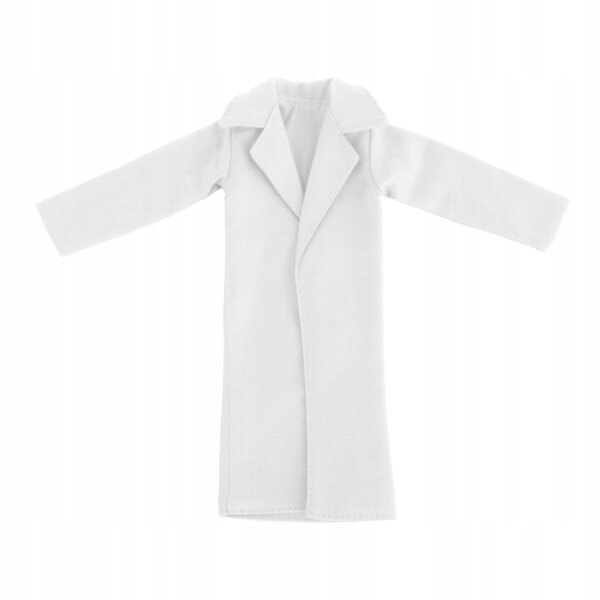 Handmade Boy Doll Long Sleeve Casual Daily Wear Lapel Trench Coat White