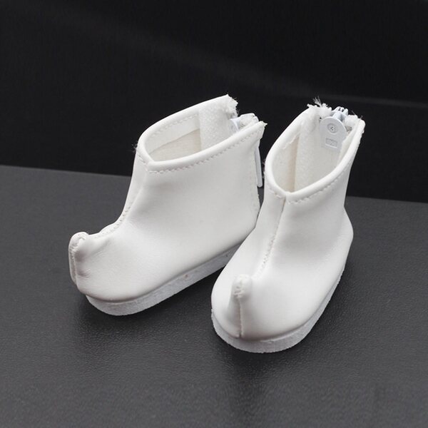 2 Paar handgefertigte weiße Schuhe für 1:6 Puppen-Modeaccessoires